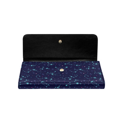 Constellation Pattern Print Design 01 Women's Trifold Wallet