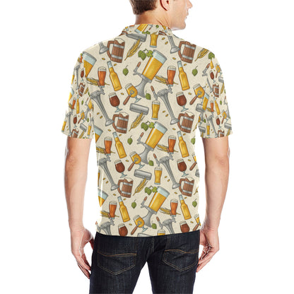 Beer Pattern Print Design 05 Men Polo Shirt