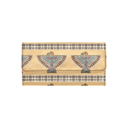 Native American Eagle Pattern Women's Trifold Wallet