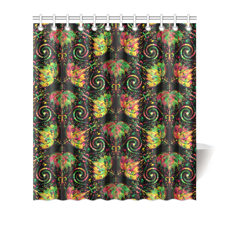 lotus Boho Pattern Print Design LO09 Shower Curtain