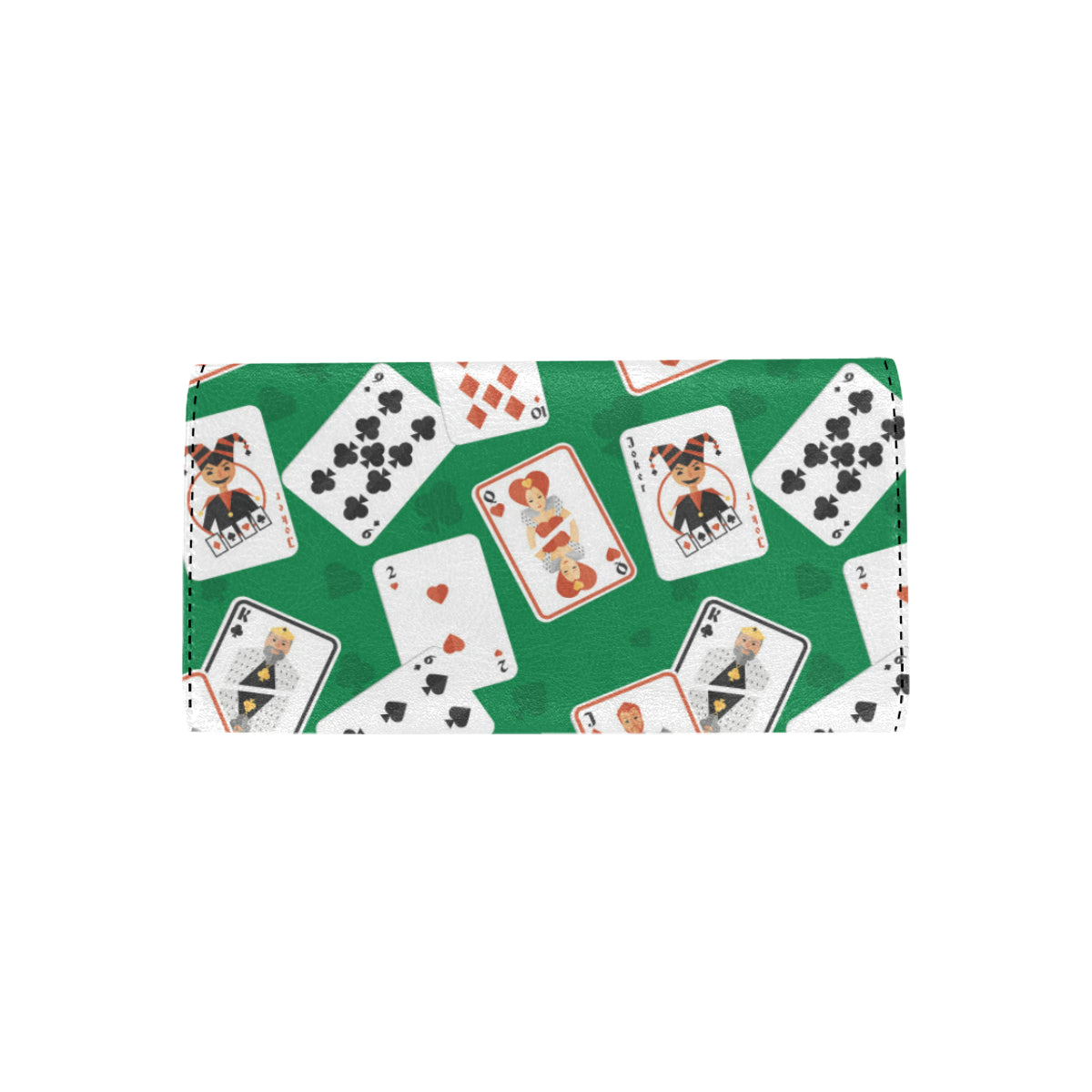 Poker Cards Pattern Print Design A03 Women's Trifold Wallet