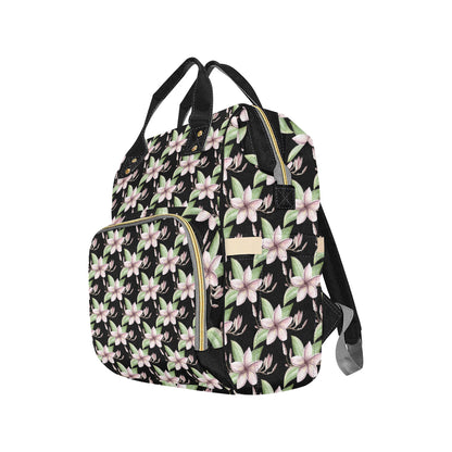 Plumeria Pattern Print Design PM02 Diaper Bag Backpack