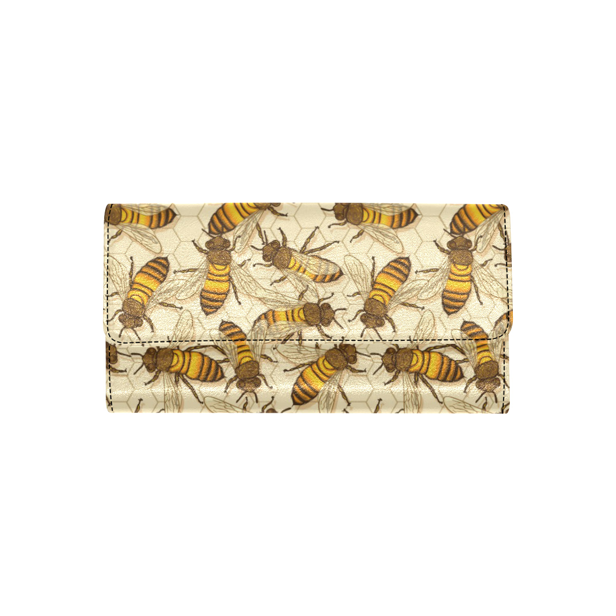 Bee Pattern Print Design BEE05 Women's Trifold Wallet