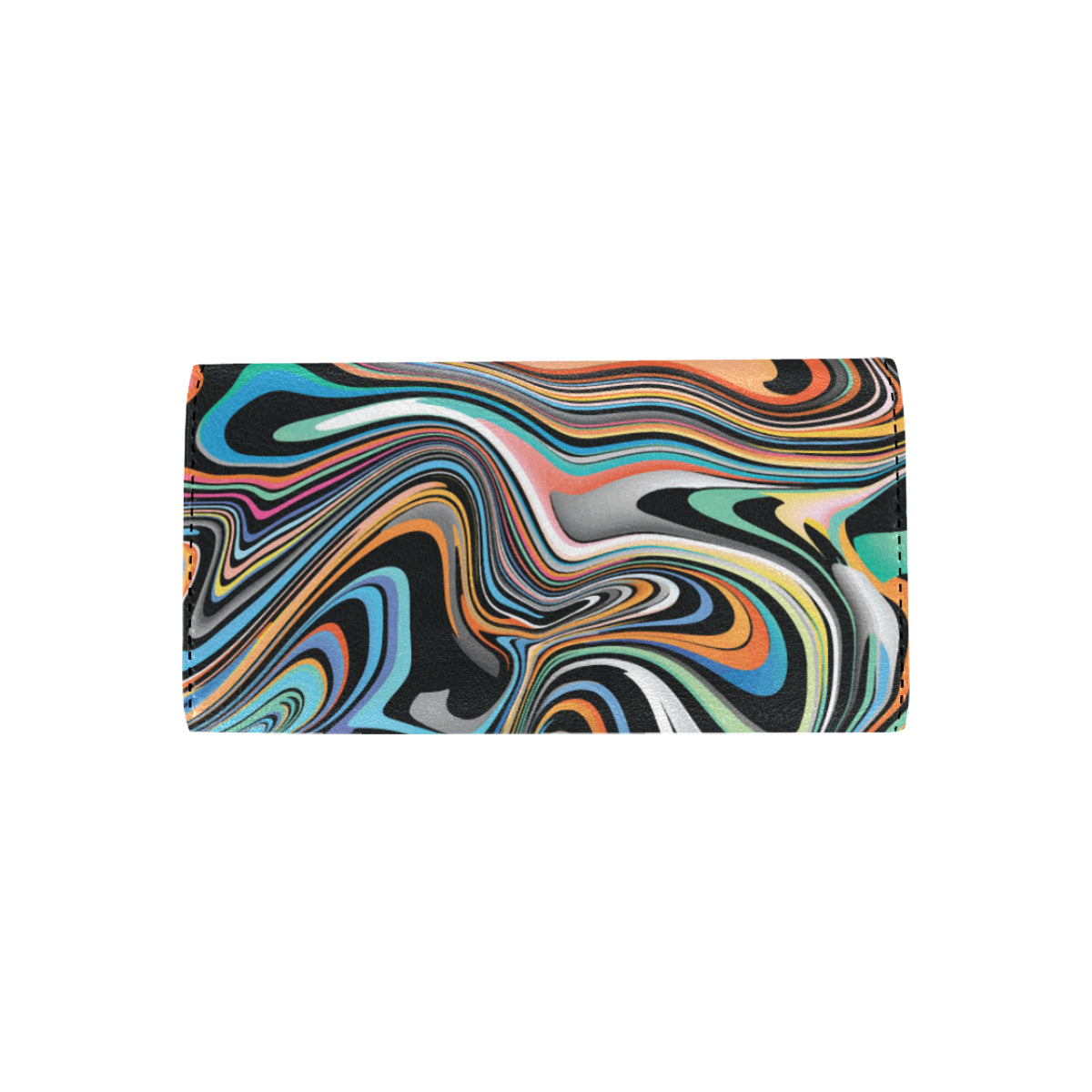 Liquid Pattern Print Design 02 Women's Trifold Wallet