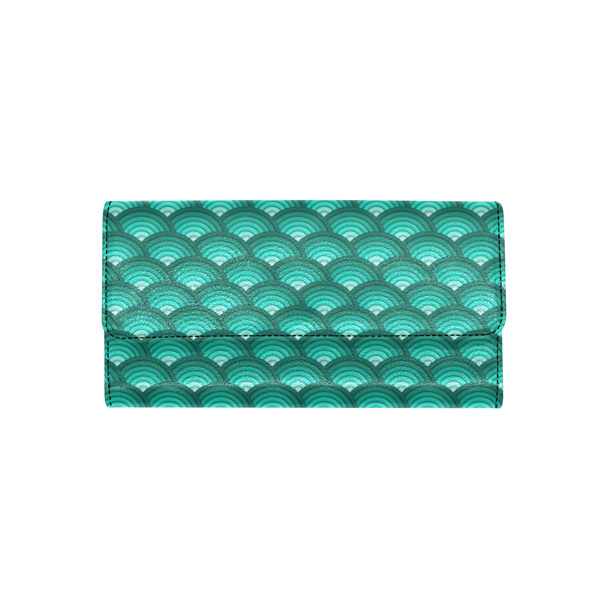 Scales Pattern Print Design 01 Women's Trifold Wallet