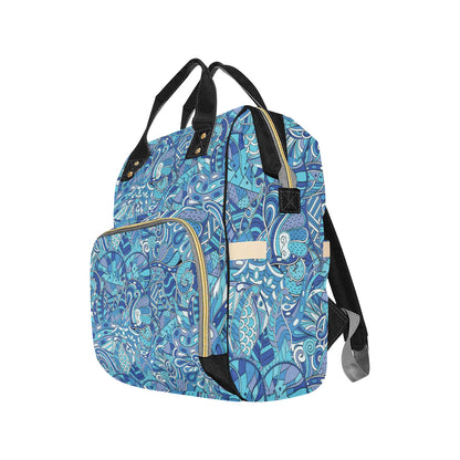 Funky Retro Pattern Print Design A02 Diaper Bag Backpack