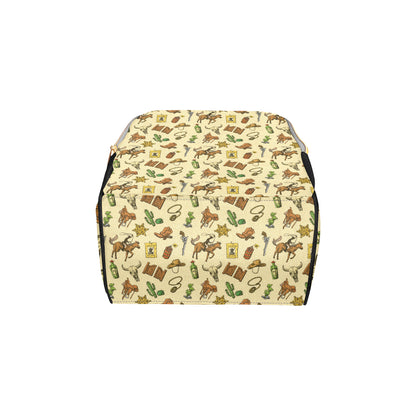Cowboy Pattern Print Design 04 Diaper Bag Backpack