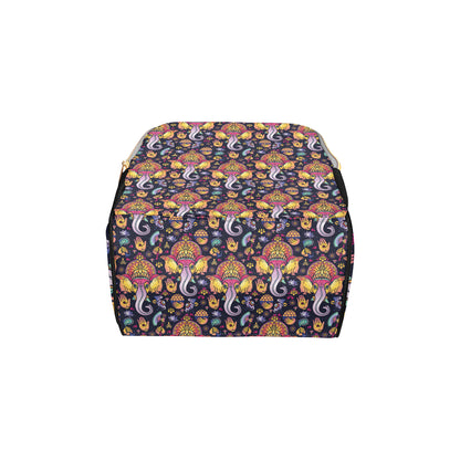 Ganesha Indian Pattern Print Design 03 Diaper Bag Backpack
