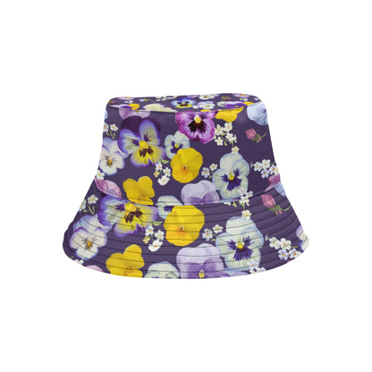 Pansy Pattern Print Design PS02 Unisex Bucket Hat