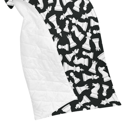 Chess Pattern Print Design 01 Premium Quilt