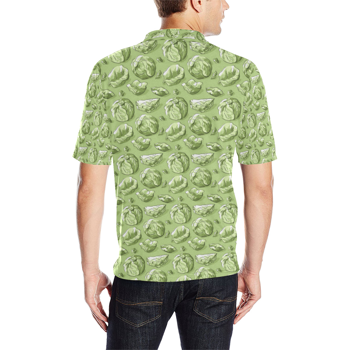 Brussels Sprouts Pattern Print Design 01 Men Polo Shirt