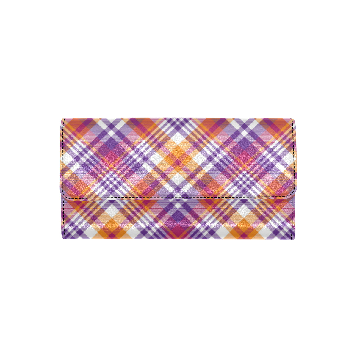 Madras Pattern Print Design 02 Women's Trifold Wallet