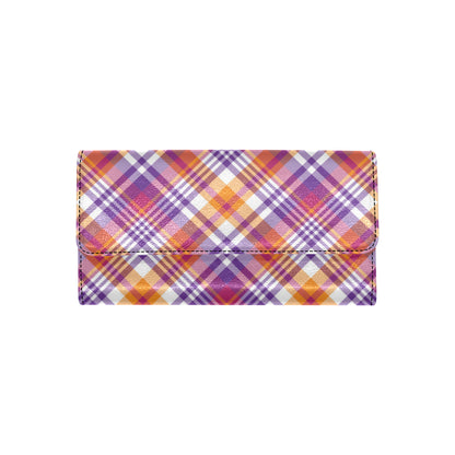 Madras Pattern Print Design 02 Women's Trifold Wallet