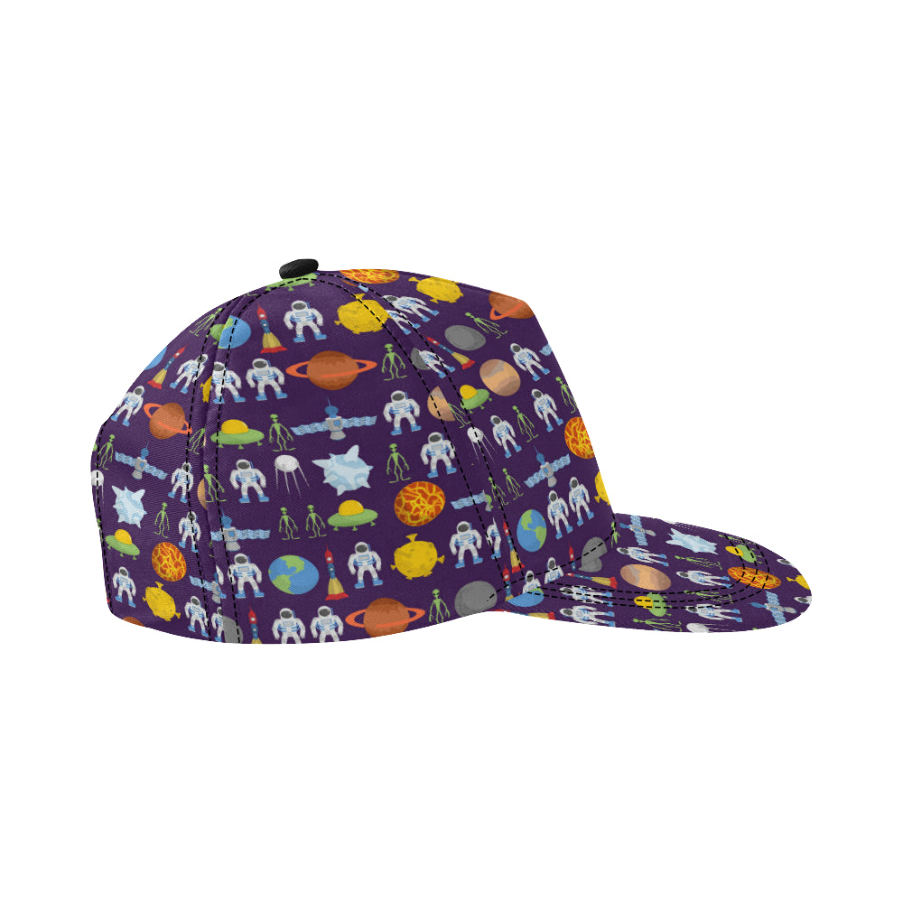 Alien Astronaut Planet Snapback Cap