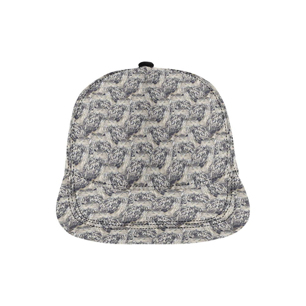 Owl Realistic Themed Design Print Snapback Cap
