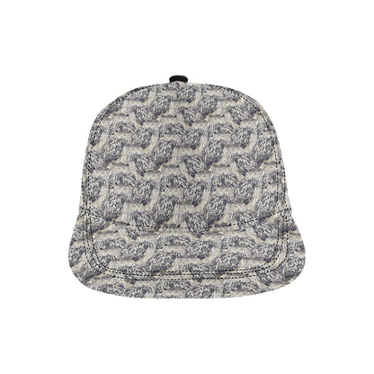 Owl Realistic Themed Design Print Snapback Cap