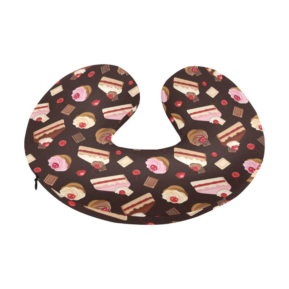 Cake Pattern Print Design 04 U-Shaped Travel Neck Pillow