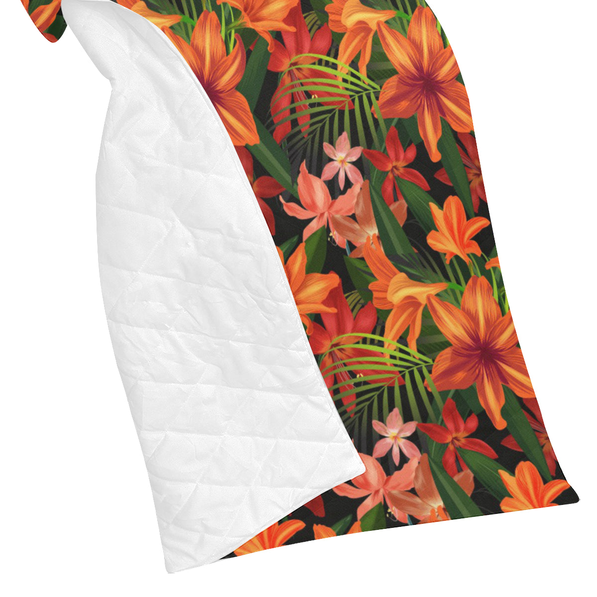 Amaryllis Pattern Print Design AL05 Premium Quilt