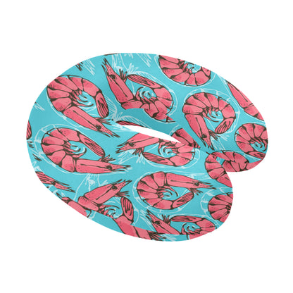 Prawn Pattern Print Design 01 U-Shaped Travel Neck Pillow