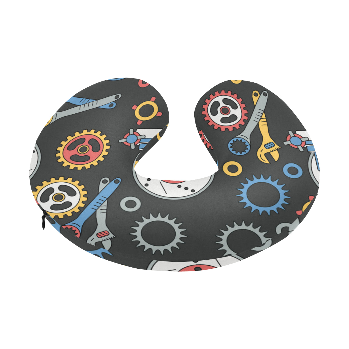 Mechanic Pattern Print Design 01 U-Shaped Travel Neck Pillow