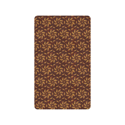 Agricultural Brown Wheat Print Pattern Rubber Doormat