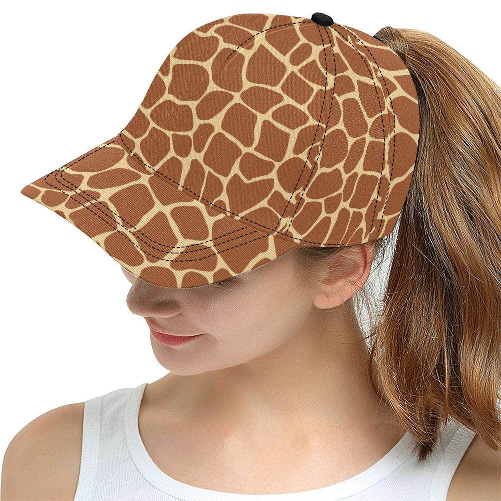 Giraffe Texture Print Snapback Cap