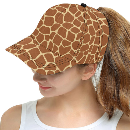 Giraffe Texture Print Snapback Cap