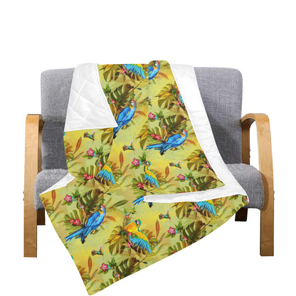 Parrot Pattern Print Design A02 Premium Quilt