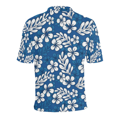 Plumeria Pattern Print Design PM015 Men Polo Shirt