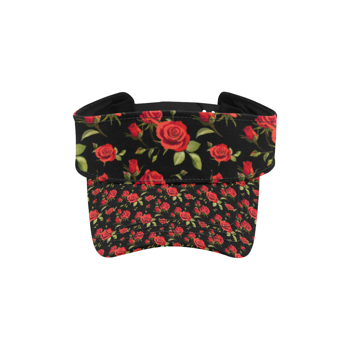 Red Rose Themed Print Unisex Sun Visor