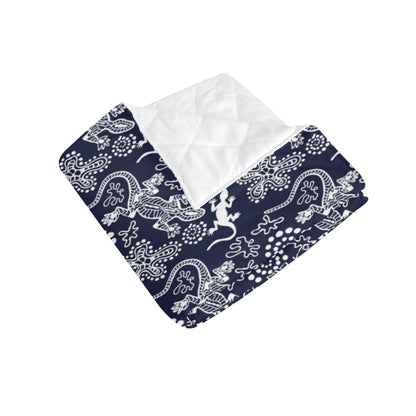 lizard Pattern Print Design 03 Premium Quilt