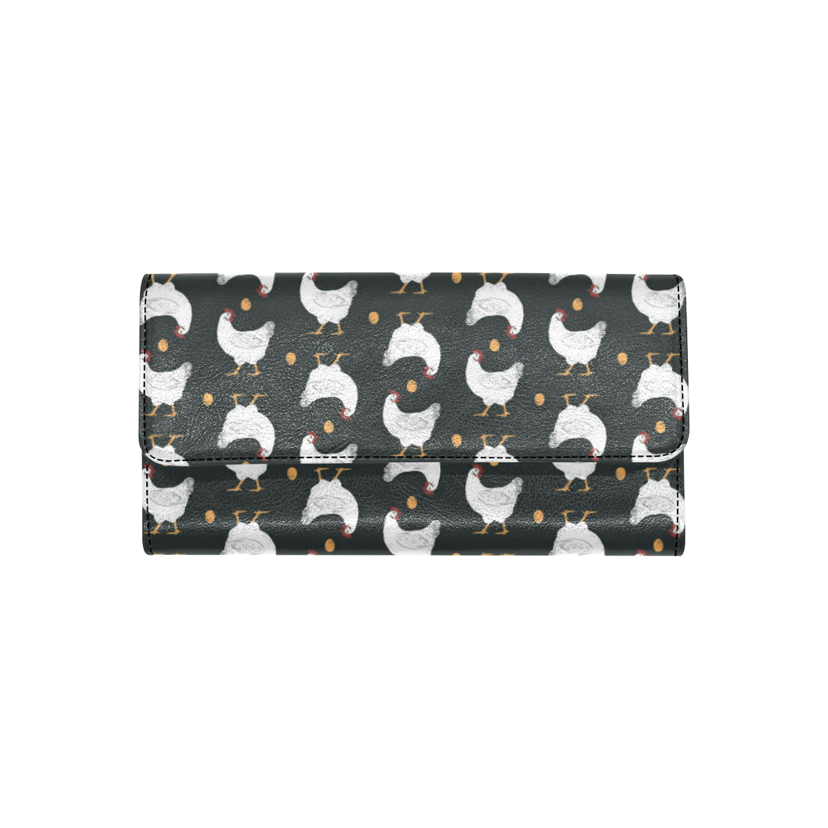 Chicken Pattern Print Design 06 Women's Trifold Wallet