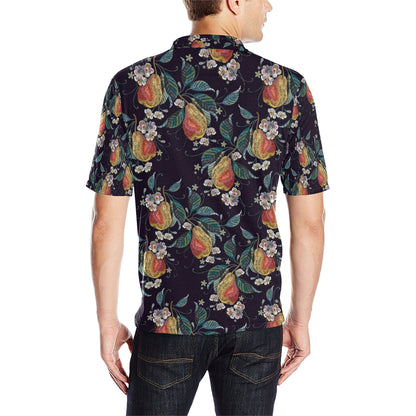 Pear Pattern Print Design PE02 Men Polo Shirt