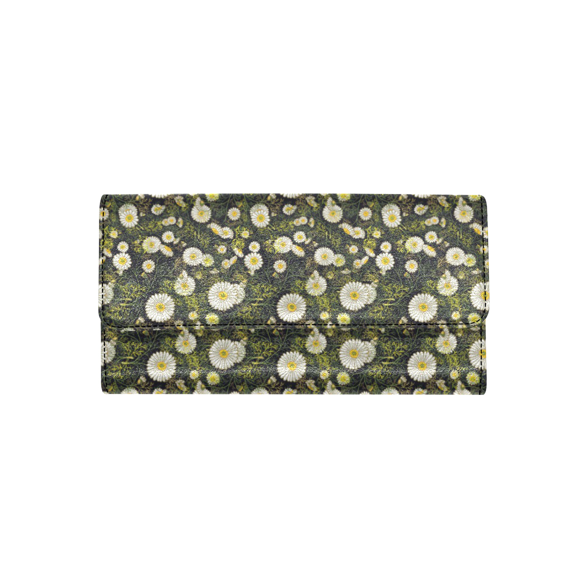 Daisy Pattern Print Design 03 Women's Trifold Wallet