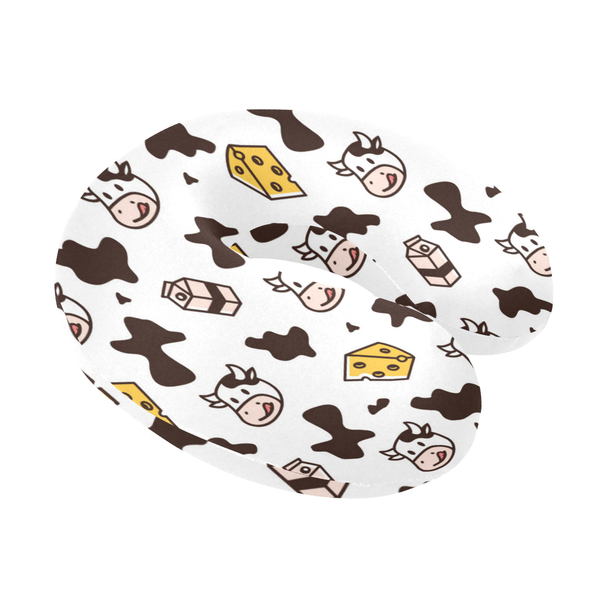 Cow Pattern Print Design 06 U-Shaped Travel Neck Pillow