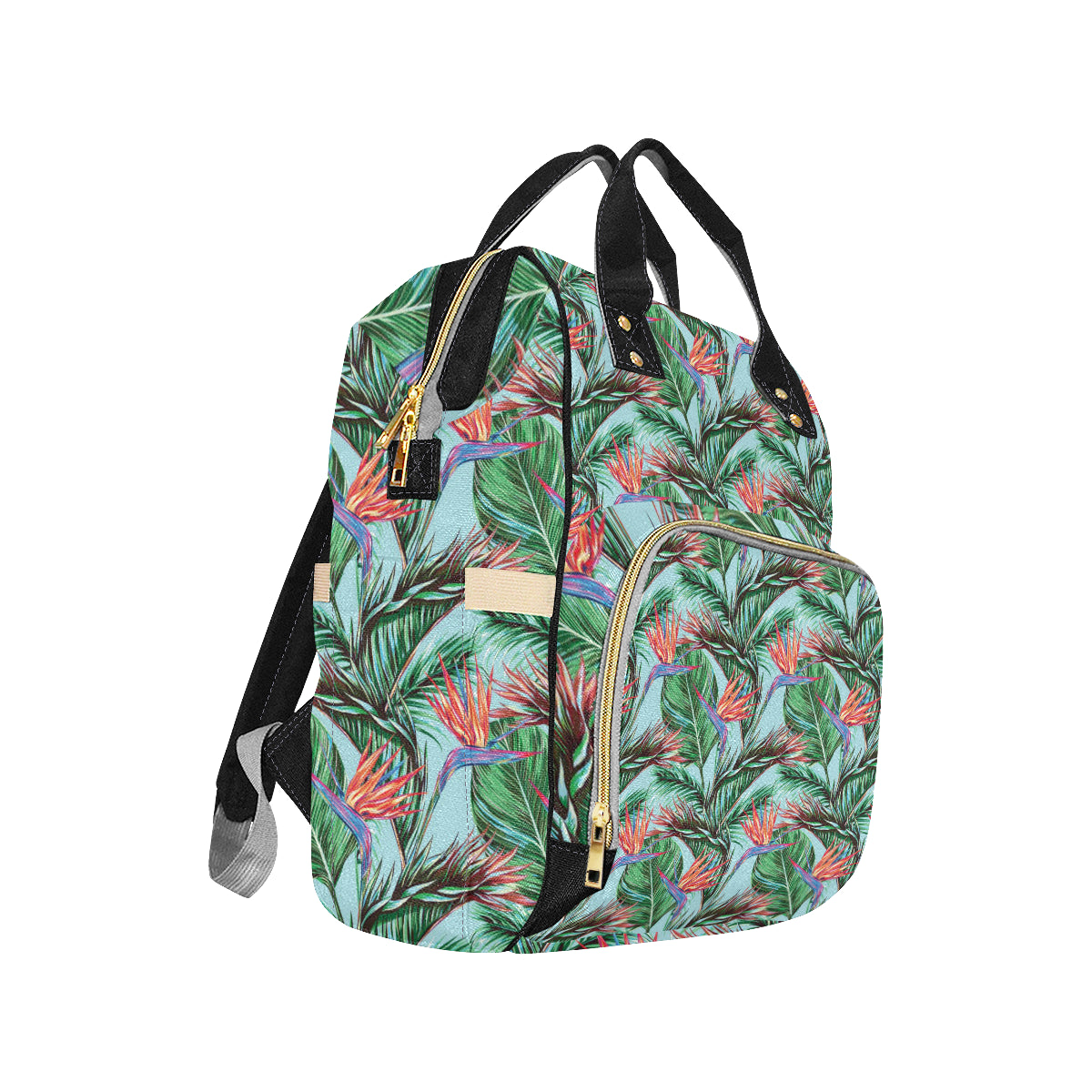 Bird Of Paradise Pattern Print Design BOP01 Diaper Bag Backpack