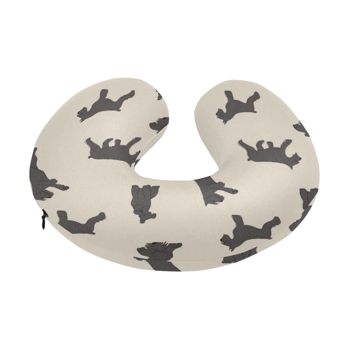 Schnauzers Pattern Print Design A06 U-Shaped Travel Neck Pillow