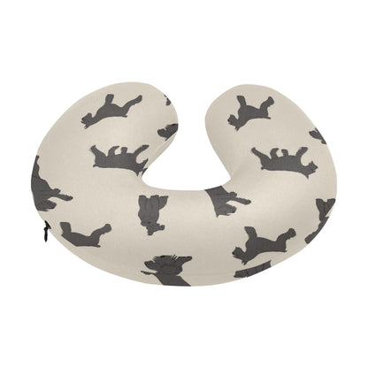Schnauzers Pattern Print Design A06 U-Shaped Travel Neck Pillow
