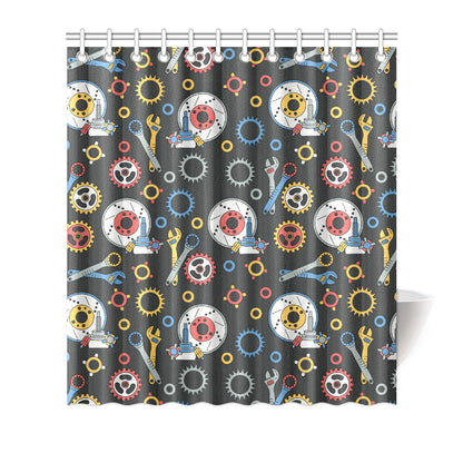 Mechanic Pattern Print Design 01 Shower Curtain