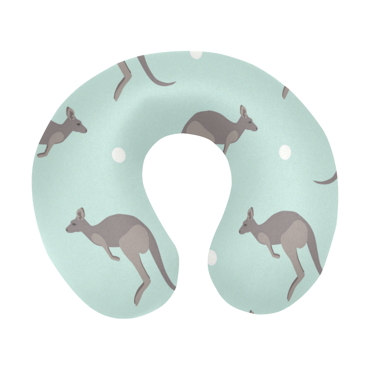 Kangaroos Pattern Print Design 04 U-Shaped Travel Neck Pillow