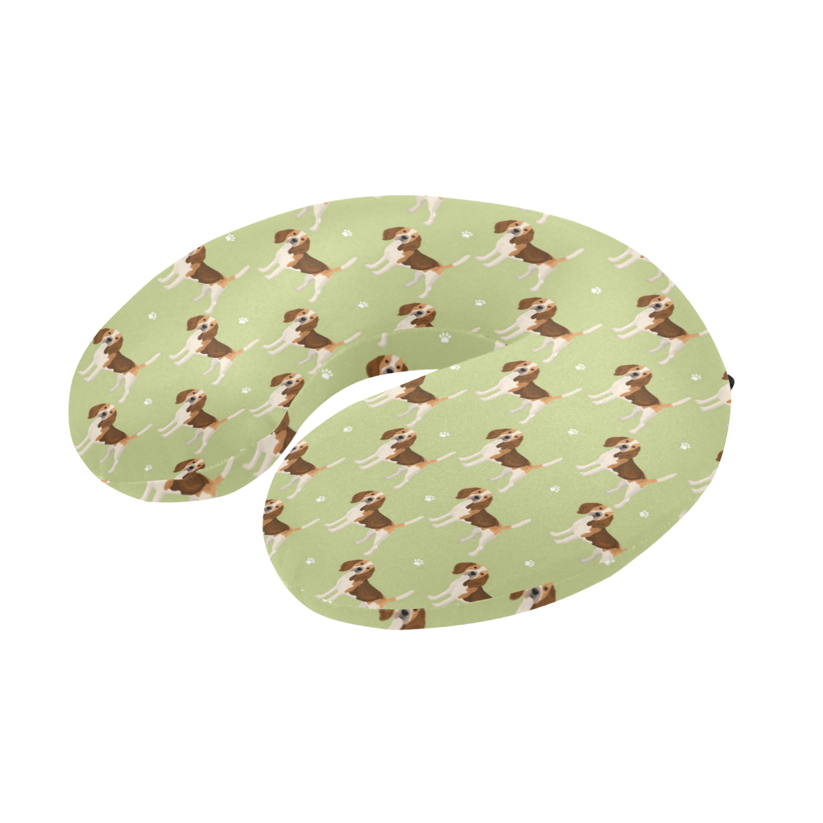 Beagle Pattern Print Design 07 U-Shaped Travel Neck Pillow