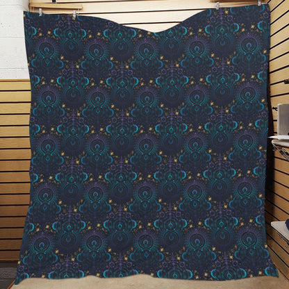 Celestial Pattern Print Design 06 Premium Quilt