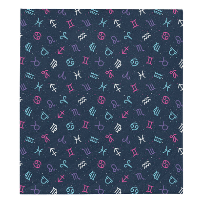 Constellation Pattern Print Design 04 Premium Quilt