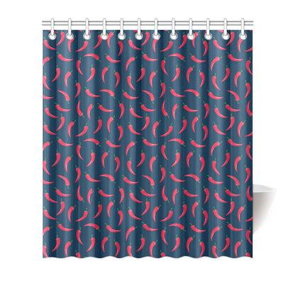 Chilli Pepper Pattern Print Design 03 Shower Curtain