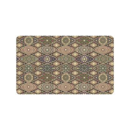 Mandala Motif Themed Design Print Rubber Doormat