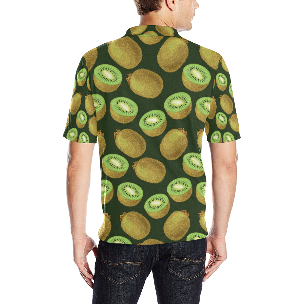 Kiwi Pattern Print Design KW04 Men Polo Shirt