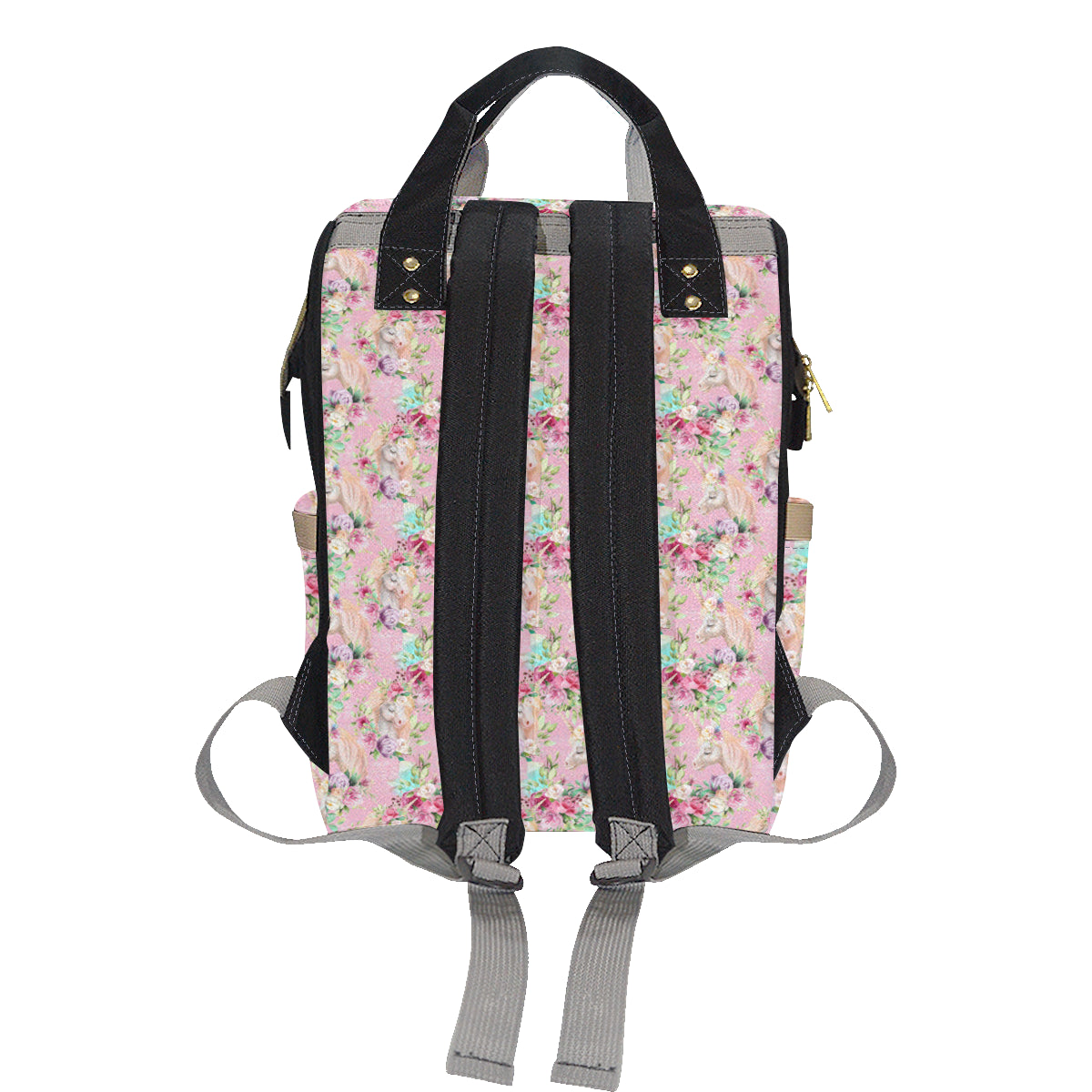 Unicorn Princess with Rose Diaper Bag Backpack