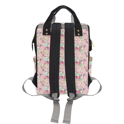 Unicorn Princess with Rose Diaper Bag Backpack