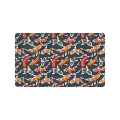 Koi Carp Cute Design Themed Print Rubber Doormat