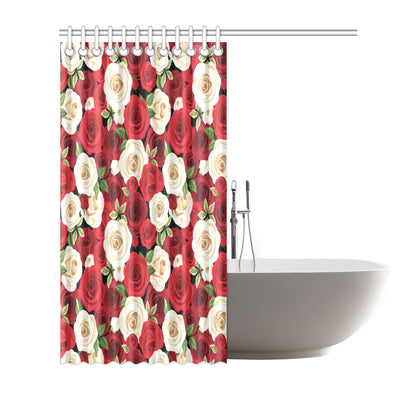 Rose Pattern Print Design RO06 Shower Curtain